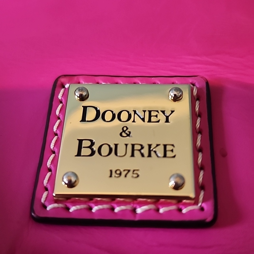 Dooney & Bourke Fuchsia Leather Shoulder Bag - Picture 4 of 17
